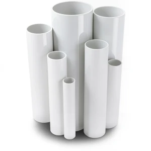 مواسير UPVC ضغط 10 بار قطر خارجي 200 مم سمك 9.6 مم لون أبيض