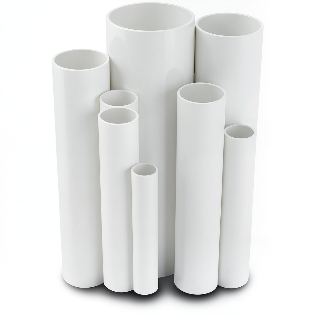 UPVC Pipes Nominal Pressure 16 Bar Outside Diameter 200 mm Thickness 14.9 mm White