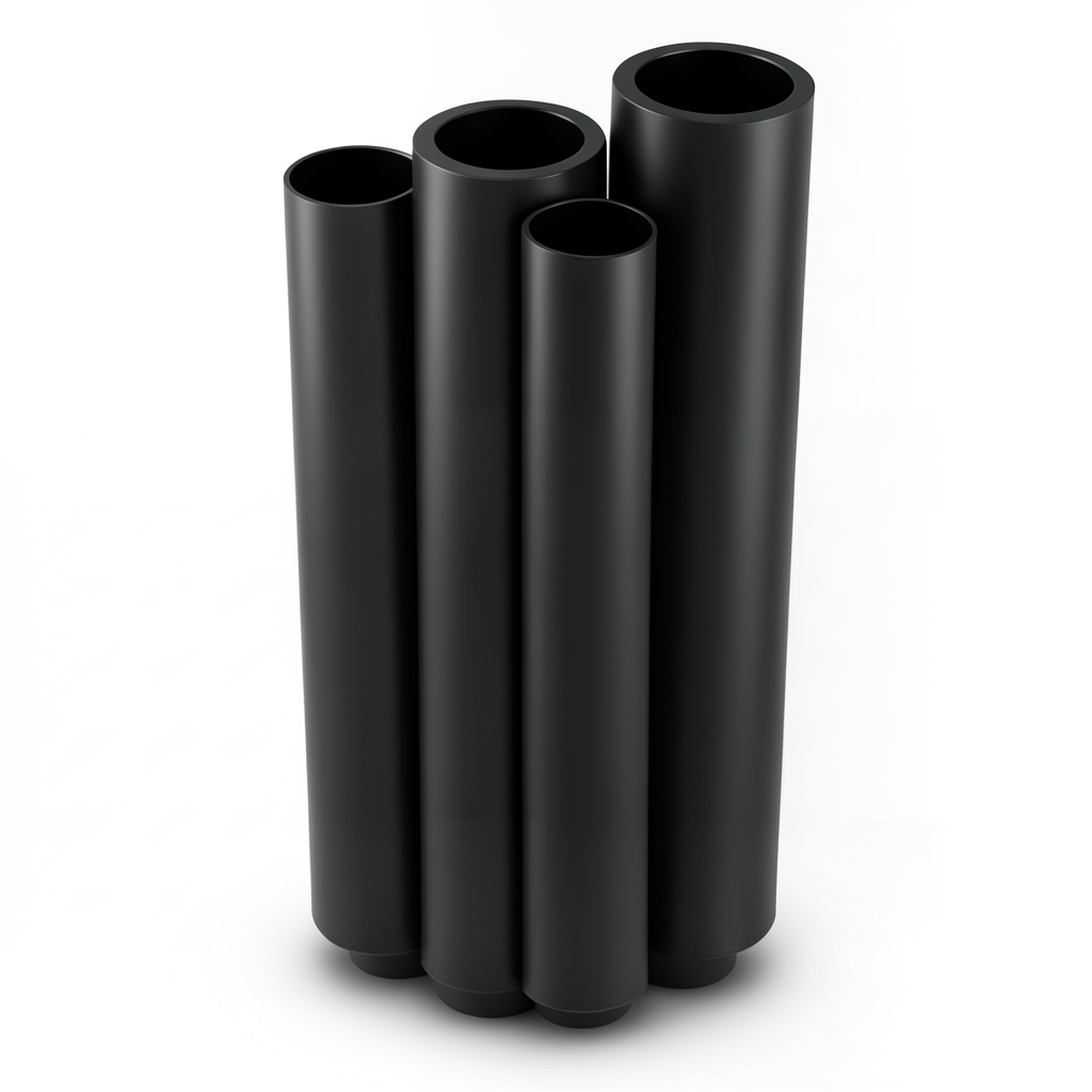 مواسير HDPE PE 80 ضغط 5 بار قطر خارجي 315 مم سمك 12.1 مم أسود