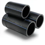 أنابيب HDPE SPS PE 80 ضغط 8 بار قطر خارجي 125 مم سمك 7.4 مم لون أسود | مصنع أنظمة الانابيب السعودي (SPS)