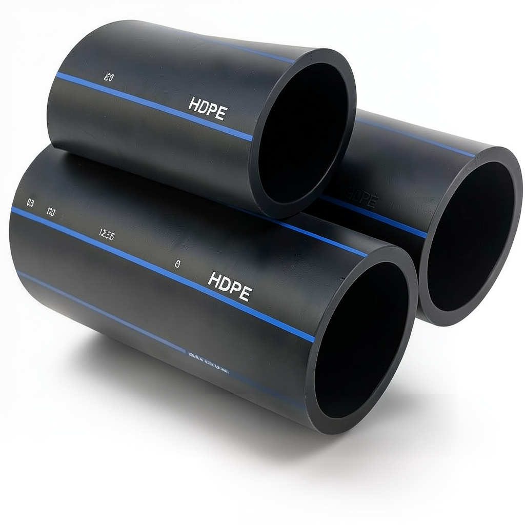 أنابيب HDPE SPS PE 80 ضغط 12.5 بار قطر خارجي 63 مم سمك 5.8 مم لون أسود | مصنع أنظمة الانابيب السعودي (SPS)