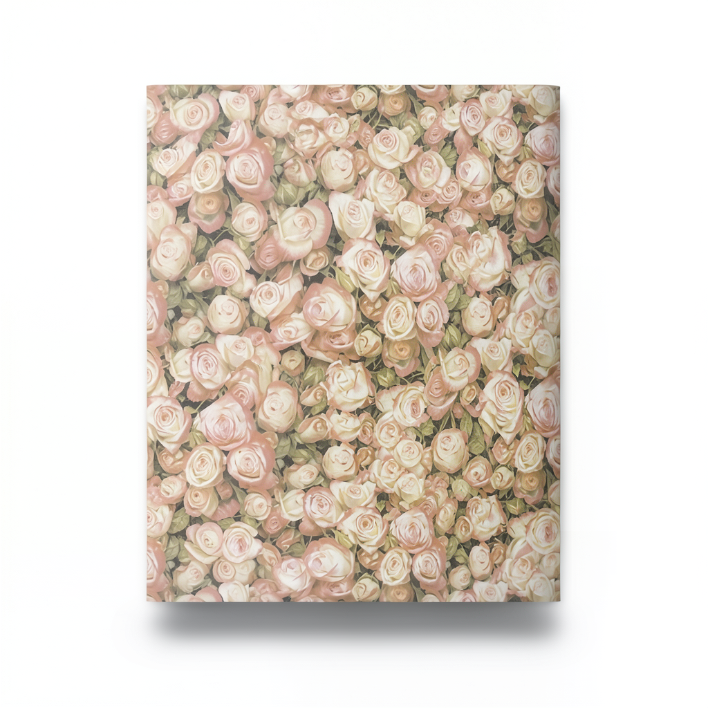 Italian Wallpaper Floral Design 10m×0.73m Beige with Pink