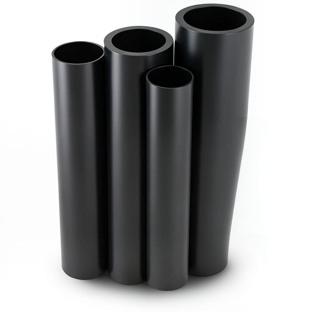 مواسير HDPE PE 100 ضغط 4 بار قطر خارجي 800 مم سمك 19.6 مم لون أسود