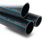 SPS HDPE Pipes PE 80 Pressure 5 Bar Outside Diameter 140 mm Thickness 5.4 mm Black | Saudi Pipes Systems (SPS)