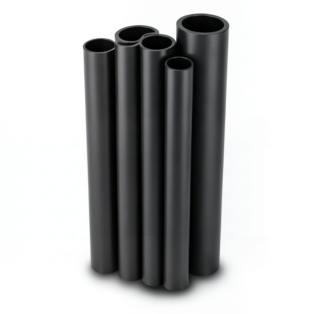 مواسير HDPE PE 100 ضغط 4 بار قطر 1400 مم سمك 34.3 مم لون أسود