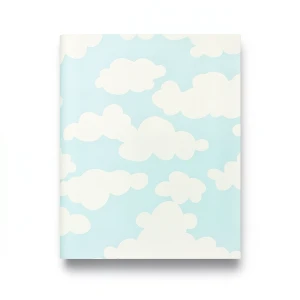 Youth and Children Wallpaper 10m x 0.53m Off White with Blue