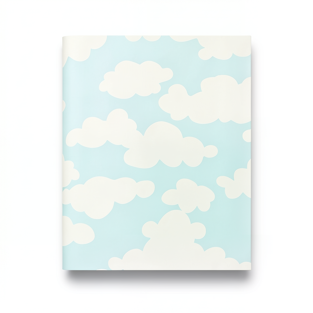 Youth and Children Wallpaper 10m x 0.53m Off White with Blue