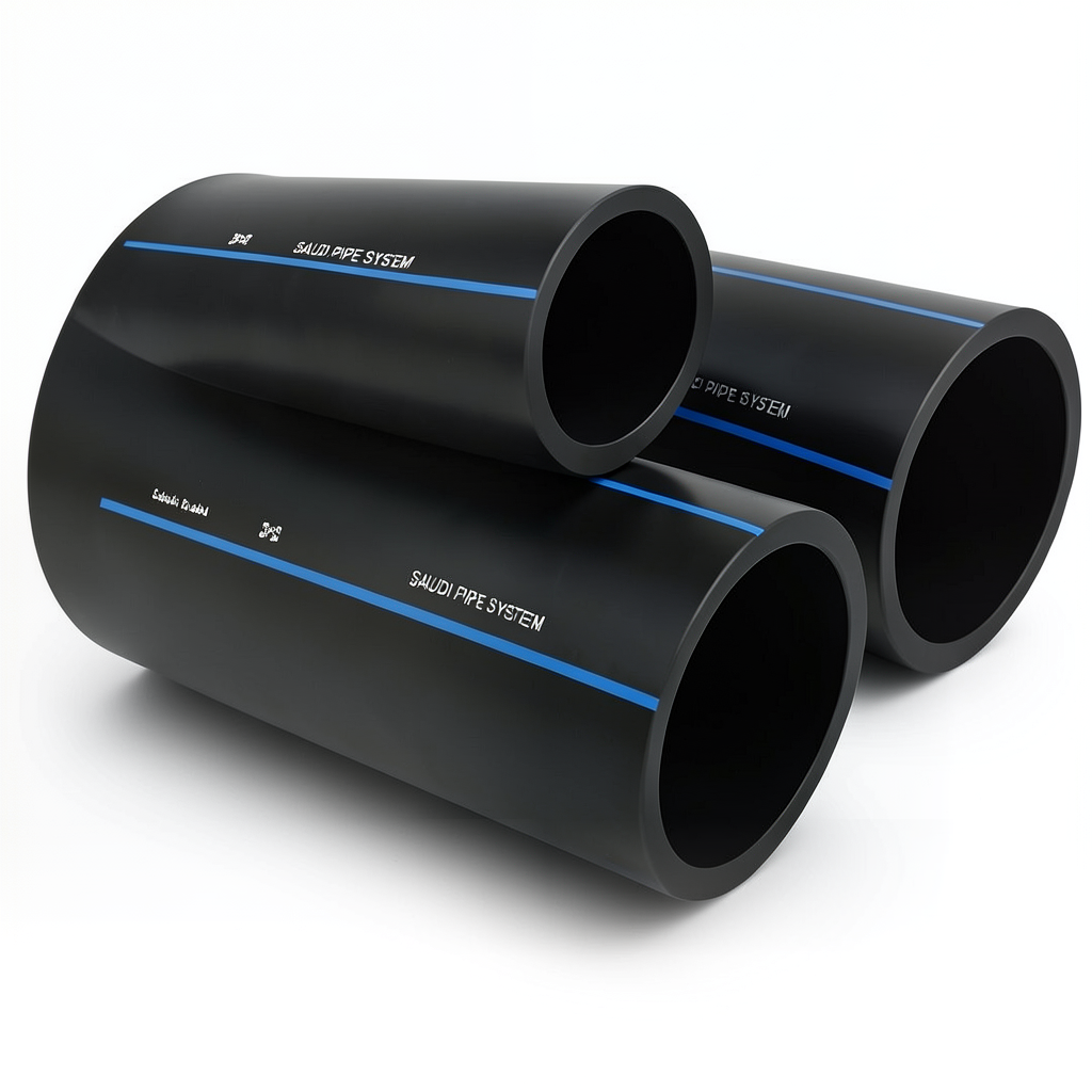 SPS HDPE Pipes PE 80 Pressure 12.5 Bar Outside Diameter 90 mm Thickness 8.2 mm Black | Saudi Pipes Systems (SPS)