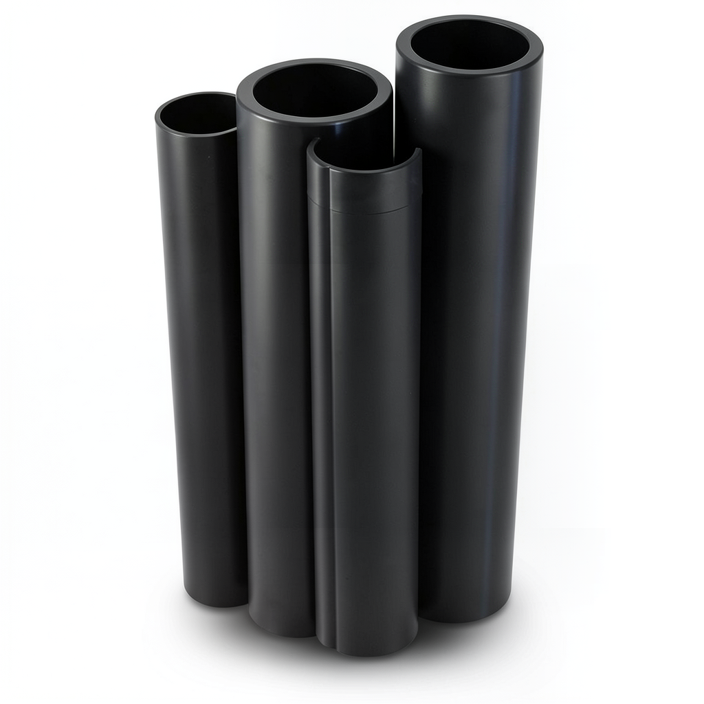 مواسير HDPE PE 80 ضغط 5 بار قطر خارجي 400 مم سمك 15.3 مم لون أسود