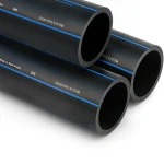SPS HDPE Pipes PE 80 Pressure 8 Bar Outside Diameter 110 mm Thickness 6.6 mm Black | Saudi Pipes Systems (SPS)