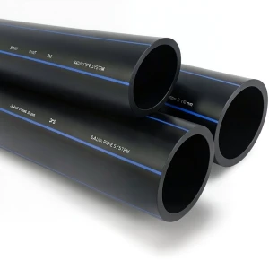أنابيب SPS HDPE PE 80 ضغط 5 بار قطر خارجي 110 مم سمك 4.2 مم لون أسود | مصنع أنظمة الانابيب السعودي (SPS)
