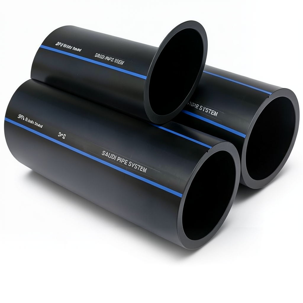 SPS HDPE Pipes PE 80 Pressure 8 Bar Outside Diameter 125 mm Thickness 7.4 mm Black | Saudi Pipes Systems (SPS)