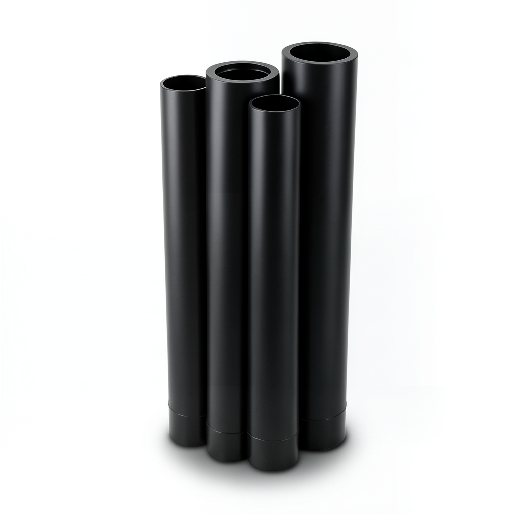 مواسير HDPE PE 80 ضغط 5 بار قطر خارجي 1400 مم سمك 53.5 مم لون أسود