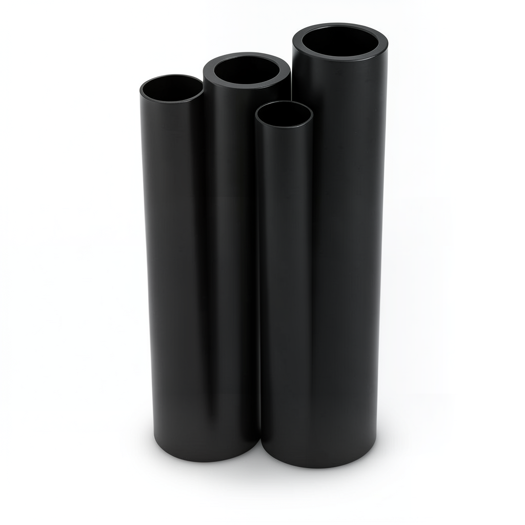 مواسير HDPE PE 80 ضغط 5 بار قطر خارجي 1600 مم سمك 61.2 مم لون أسود