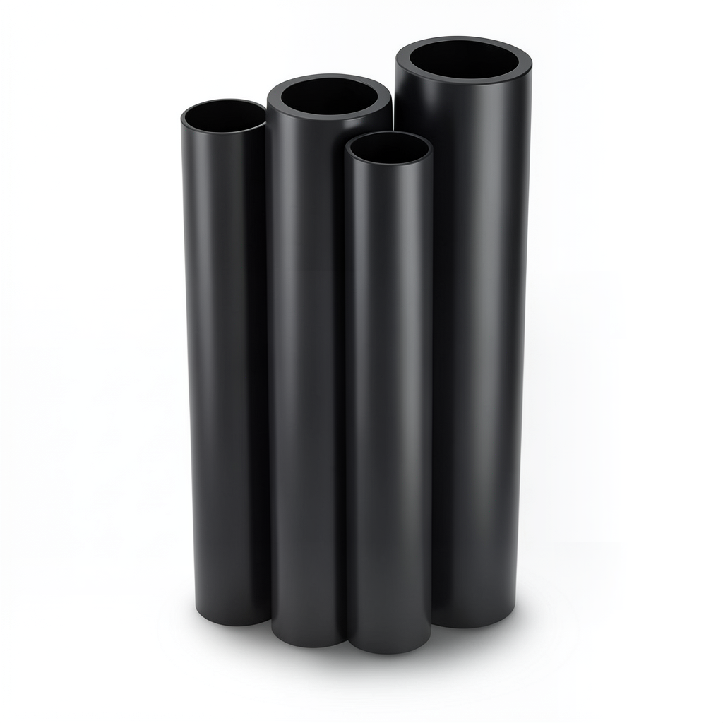 مواسير HDPE البولي ايثيلين PE 80 ضغط 3.2 بار قطر خارجي 315 مم سمك 7.7 مم لون اسود