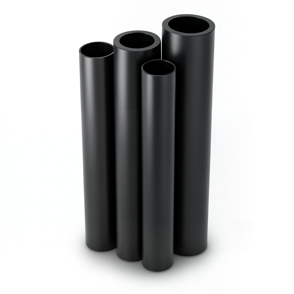 أنابيب HDPE PE 80 ضغط 3.2 بار قطر خارجي 355 مم سمك 3.5 مم لون أسود