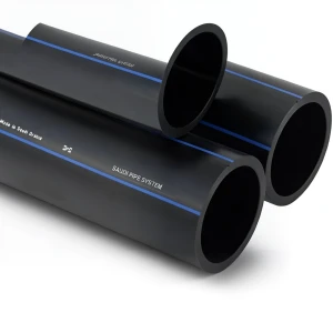 SPS HDPE Pipes PE 80 Pressure 5 Bar Outside Diameter 140 mm Thickness 5.4 mm Black | Saudi Pipes Systems (SPS)
