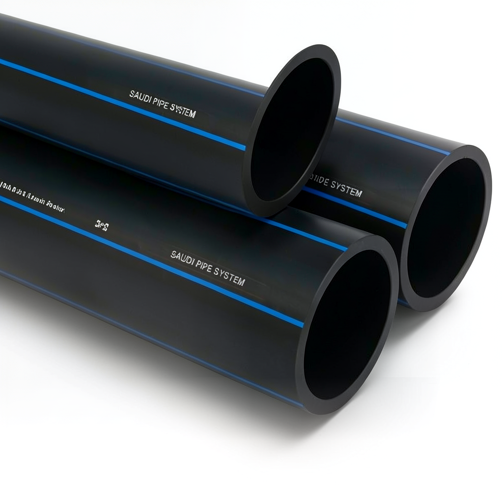 SPS HDPE Pipes PE 80 Pressure 12.5 Bar Outside Diameter 140 mm Thickness 12.7 mm Black | Saudi Pipes Systems (SPS)