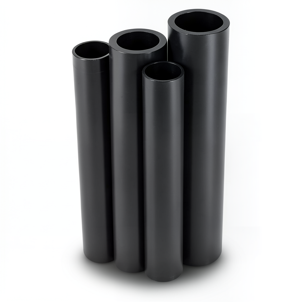 أنابيب HDPE PE 80 ضغط 3.2 بار قطر خارجي 500 مم سمك 12.3 مم أسود