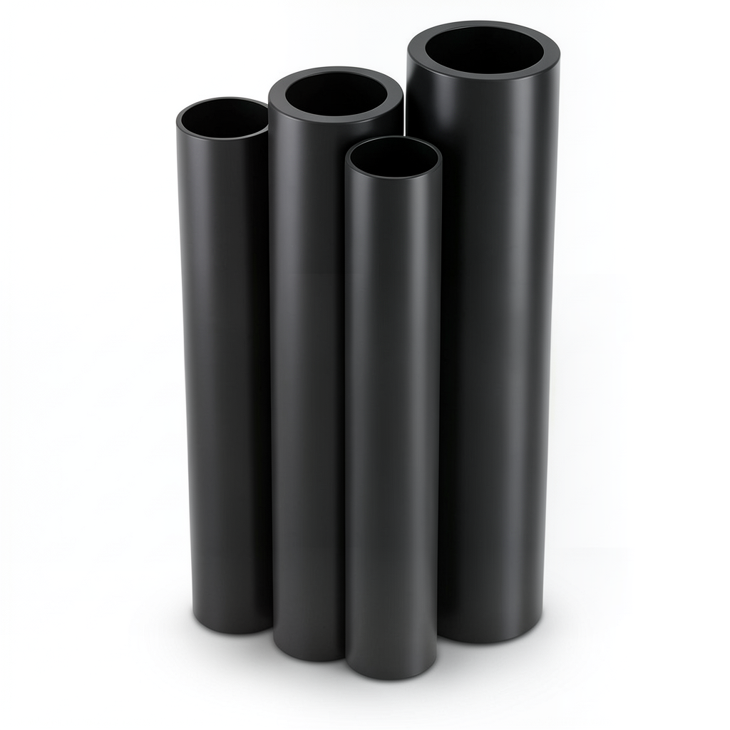 أنابيب HDPE PE 80 ضغط 3.2 بار قطر خارجي 560 مم سمك 13.7 مم لون أسود