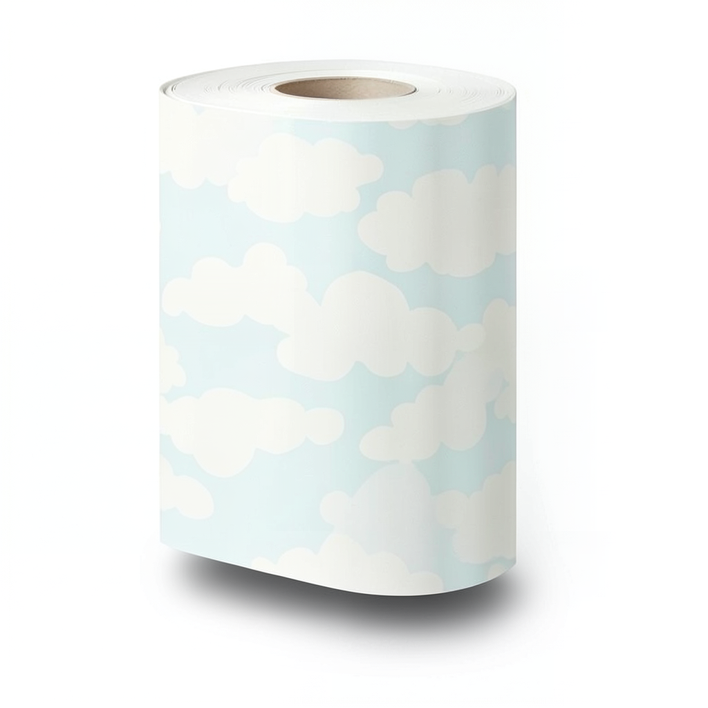 American Wall Covering Youth & Children 10m x 0.53m Off White Blue
