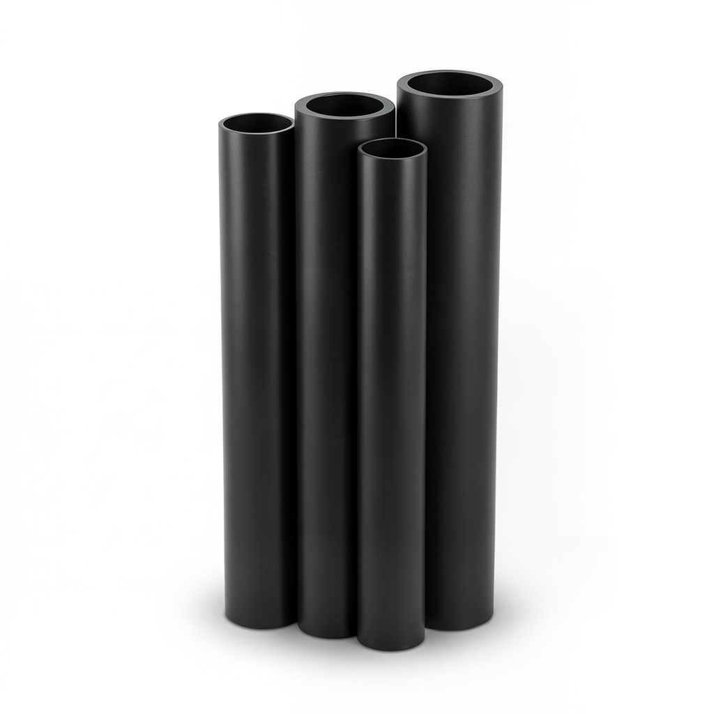 مواسير HDPE PE 80 ضغط 3.2 بار قطر خارجي 710 مم سمك 17.4 مم لون اسود