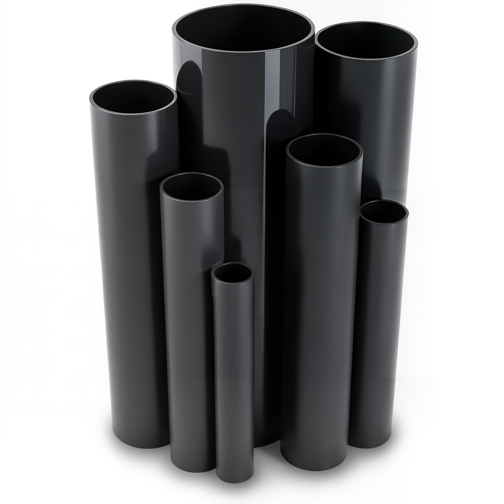 UPVC Pipes Nominal Pressure 2.5 Bar Outside Diameter 225 mm Thickness 1.8 mm Black