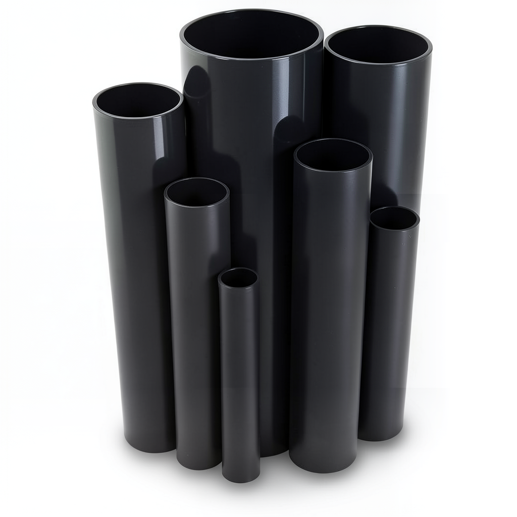 مواسير UPVC ضغط 4 بار قطر خارجي 225 مم سمك 4.5 مم لون اسود