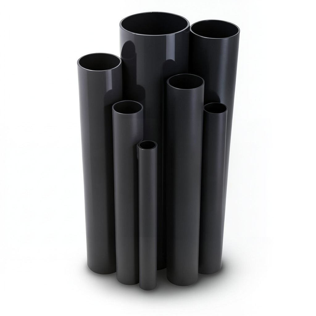 UPVC Pipes Nominal Pressure 6 Bar Outside Diameter 225 mm Thickness 6.6 mm Black