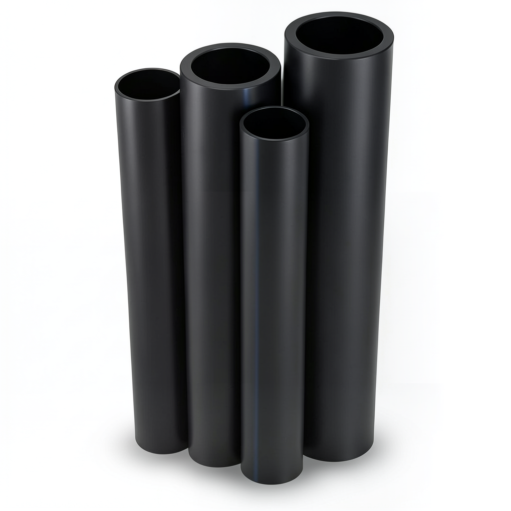 مواسير HDPE PE 80 ضغط 5 بار قطر خارجي 630 مم سمك 24.1 مم لون أسود