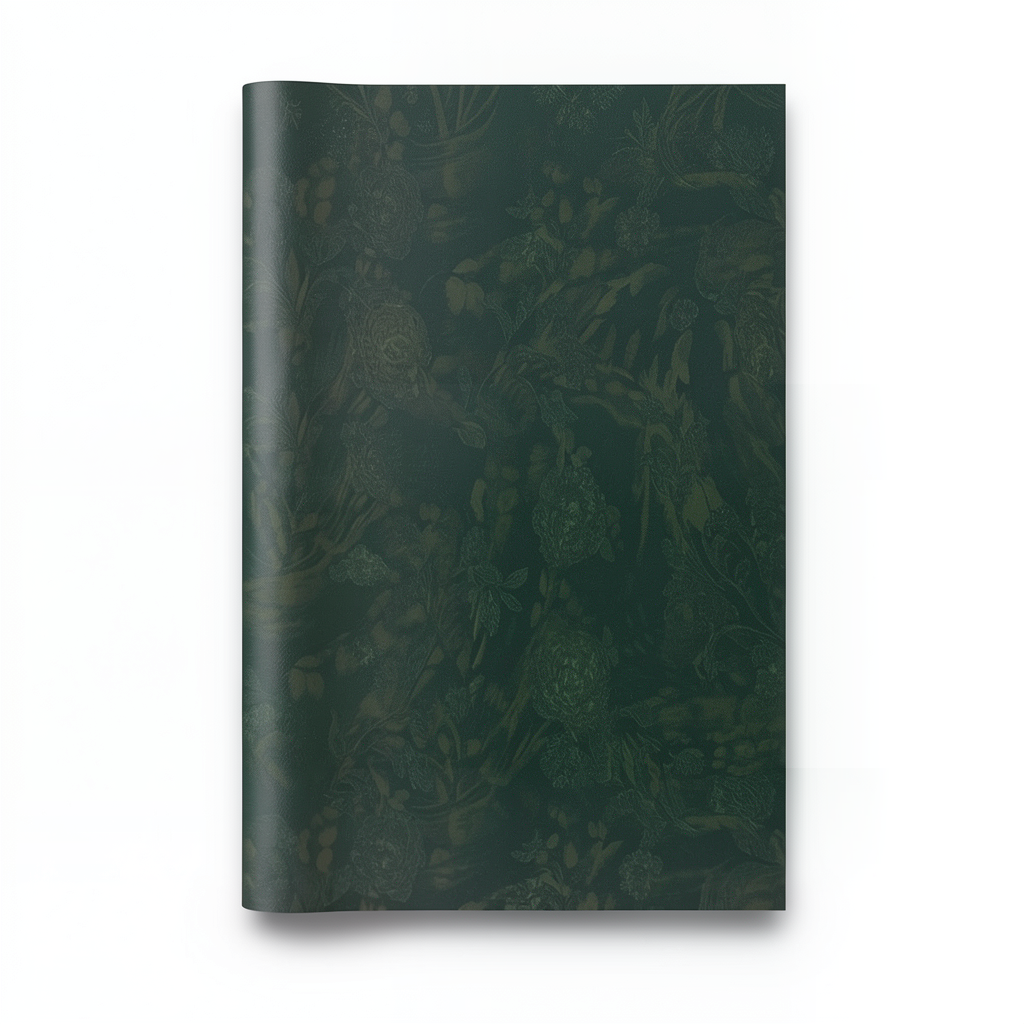 Patterned Wallpaper 10 m x 0.70 m Dark Green, Model 13043