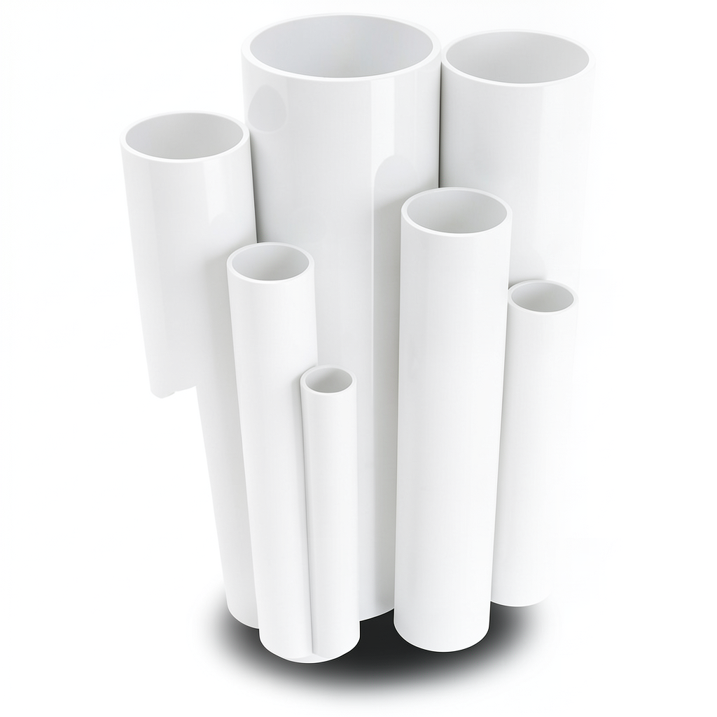 مواسير UPVC جدول 40 مقاس ¼ 1 إنش سمك 3.6 مم لون أبيض