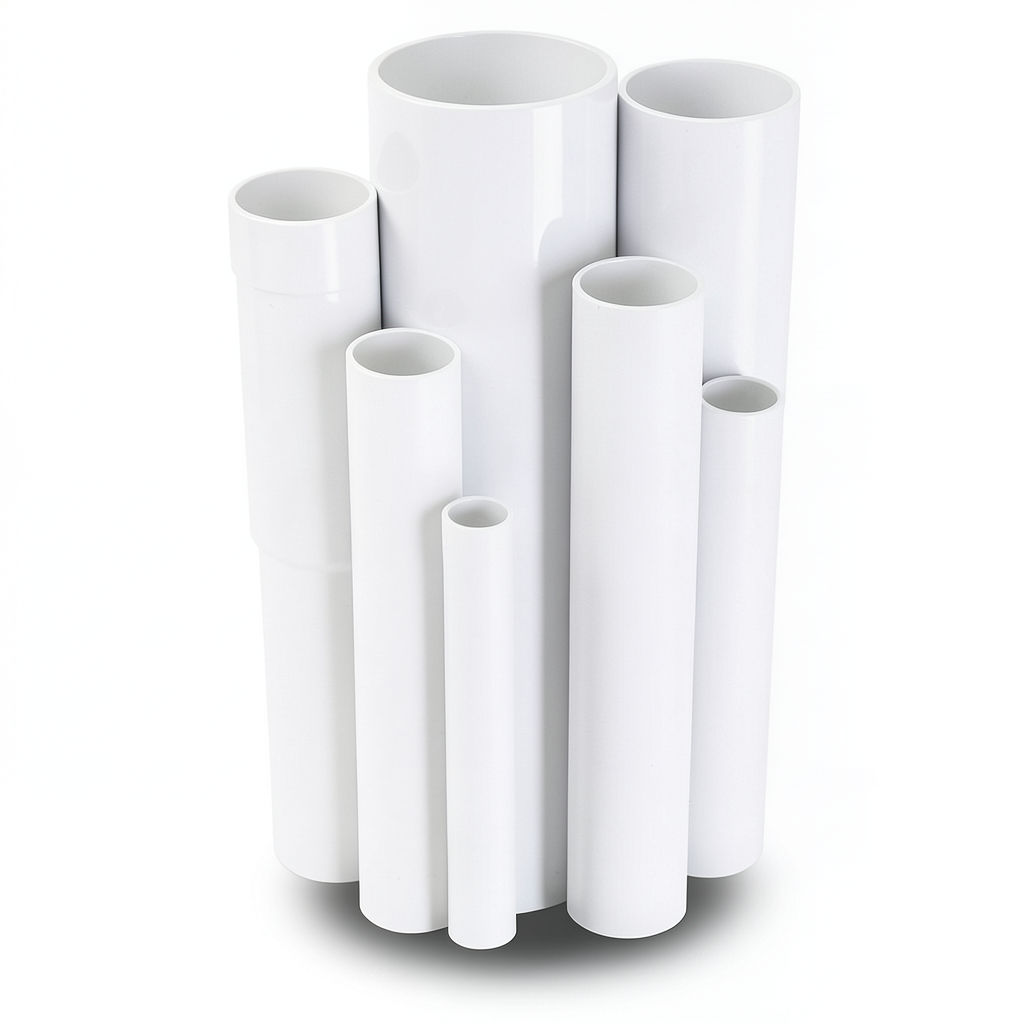 UPVC Pipes Schedule 40 Size 1 ½ inch Thickness 3.7 mm White