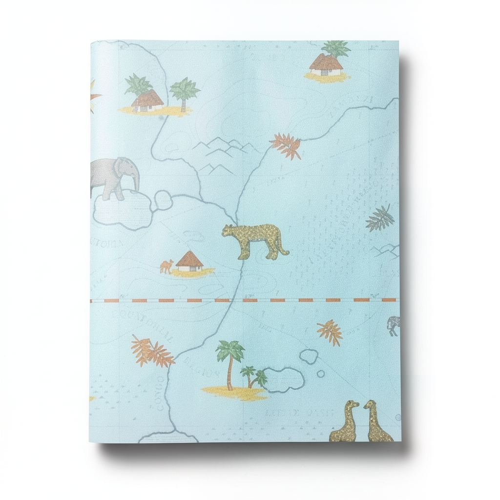 Youth and Children Wallpaper Light Blue 10m x 0.53m, Model GK8983