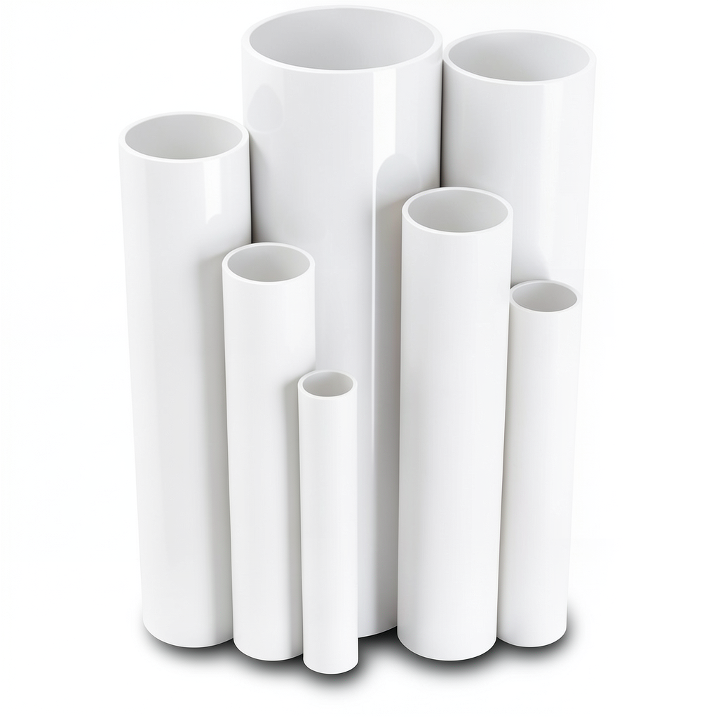 مواسير UPVC جدول 40 مقاس 2 إنش سمك 3.9 مم لون أبيض