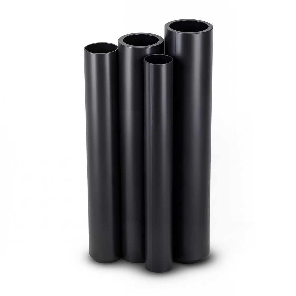 HDPE Pipes PE 80 Pressure 5 Bar Outer Diameter 1400 mm Thickness 53.5 mm Black