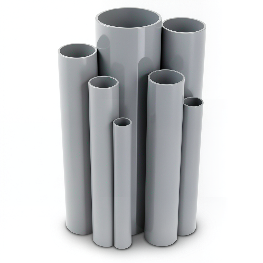 UPVC Pipes Nominal Pressure 10 Bar Outside Diameter 225 mm Thickness 10.8 mm Gray