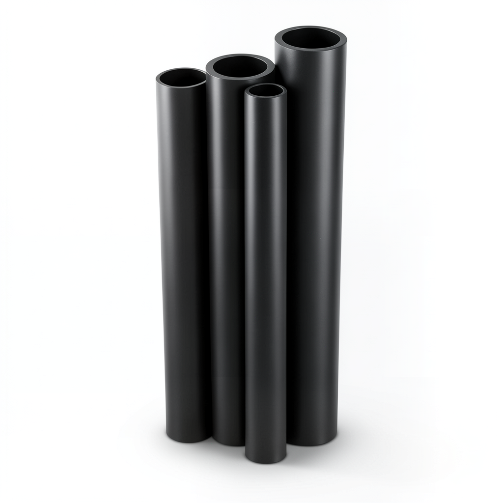 HDPE Pipes PE 80 Pressure 5 Bar Outer Diameter 1600 mm Thickness 61.2 mm Black