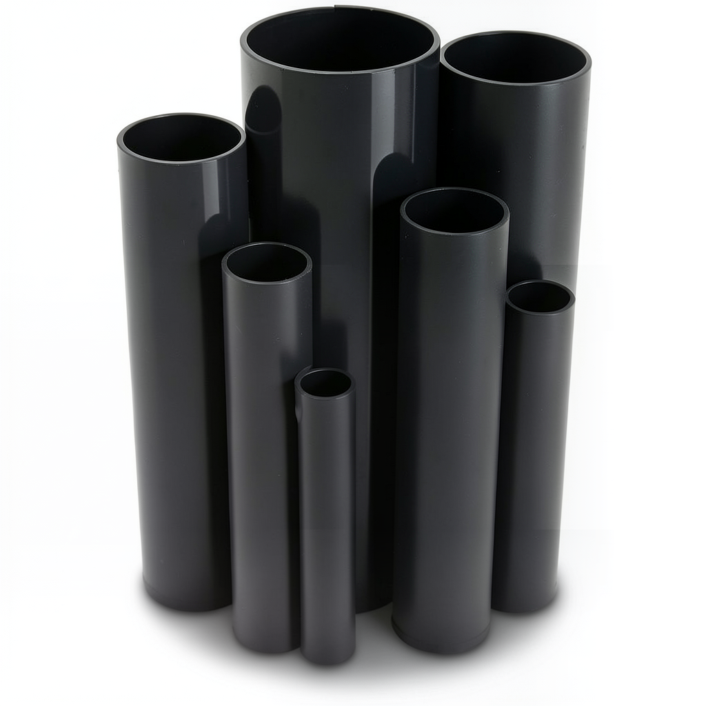 UPVC Pipes Nominal Pressure 10 Bar Outside Diameter 225 mm Thickness 10.8 mm Black