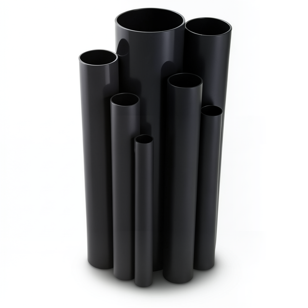 مواسير UPVC ضغط 2.5 بار قطر خارجي 225 مم سمك 1.8 مم لون اسود