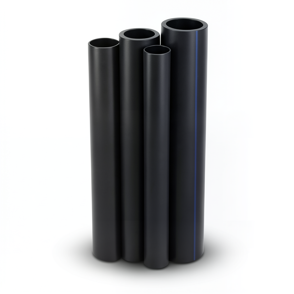 أنابيب HDPE PE 80 ضغط 3.2 بار قطر خارجي 630 مم سمك 15.4 مم لون أسود