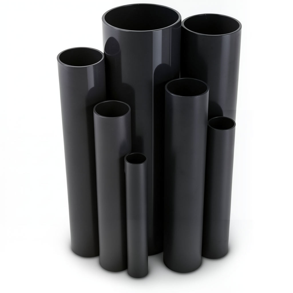 مواسير UPVC ضغط 4 بار قطر خارجي 225 مم سمك 4.5 مم لون اسود