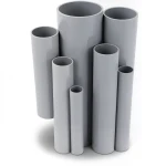 UPVC Pipes 2.5 Bar Pressure 225 mm Diameter 1.8 mm Thickness Gray
