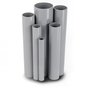 UPVC Pipes Pressure 6 Bar Outside Diameter 225 mm Thickness 6.6 mm Gray