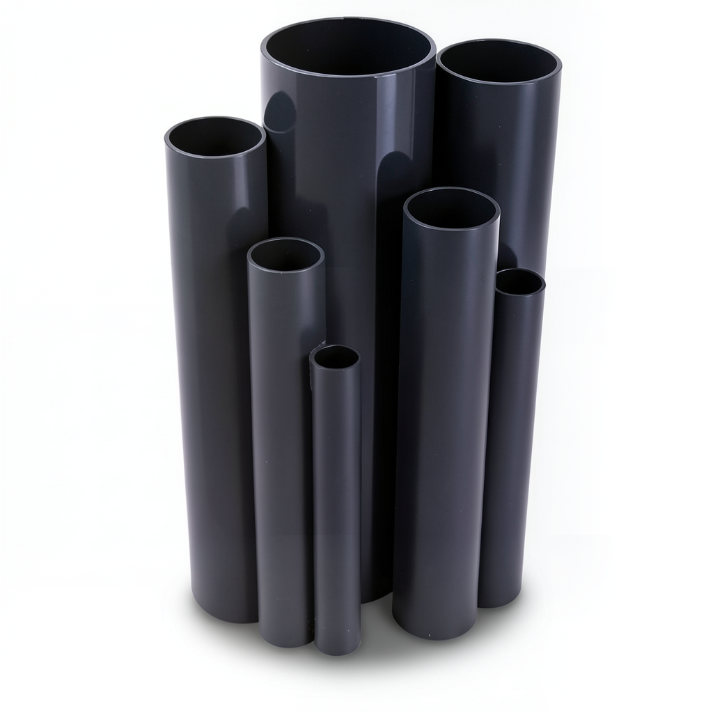 UPVC Pipes Nominal Pressure 2.5 Bar Outside Diameter 225 mm Thickness 1.8 mm Black