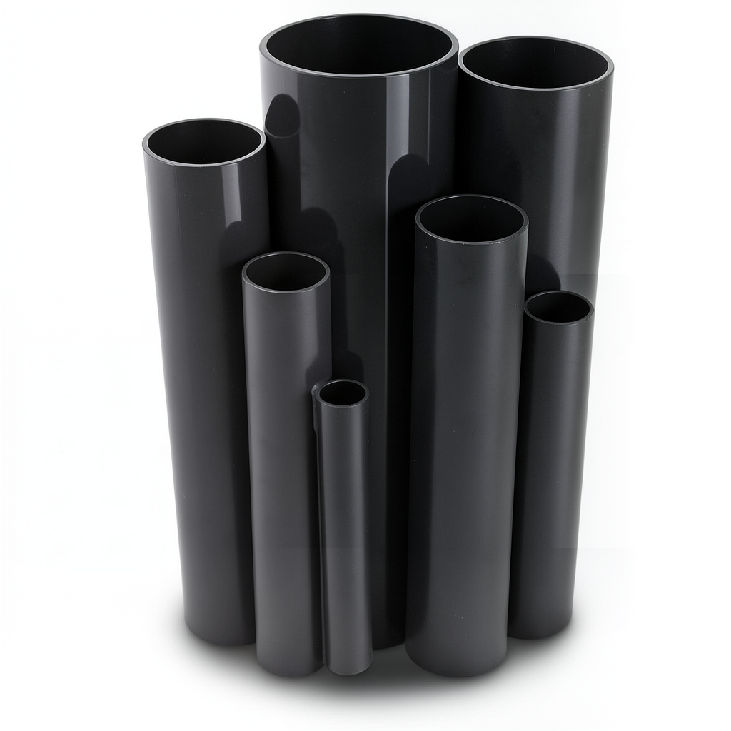 UPVC Pipes Nominal Pressure 6 Bar Outside Diameter 225 mm Thickness 6.6 mm Black