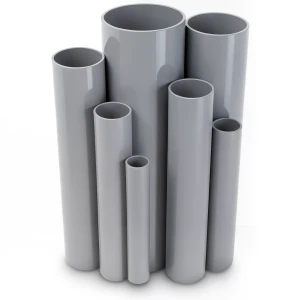 UPVC Pipes 4 Bar Pressure 225 mm OD 4.5 mm Thickness Gray