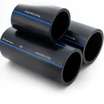مواسير HDPE السعودي PE 80 ضغط 12.5 بار قطر خارجي 200 مم سمك 18.2 مم لون اسود | مصنع أنظمة الانابيب السعودي (SPS)