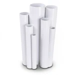 مواسير UPVC جدول 40 مقاس 1 إنش سمك 3.4 مم لون أبيض
