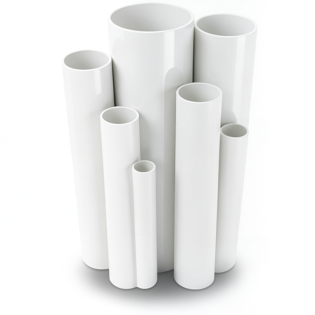 UPVC Pipes Schedule 40 Size 1 ½ inch Thickness 3.7 mm White